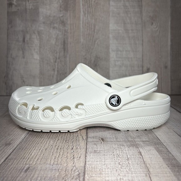 Crocs Baya Unisex Clog Shoes White Slip-On Men's Size 6 I Women's 8 10126-100 - Picture 8 of 12